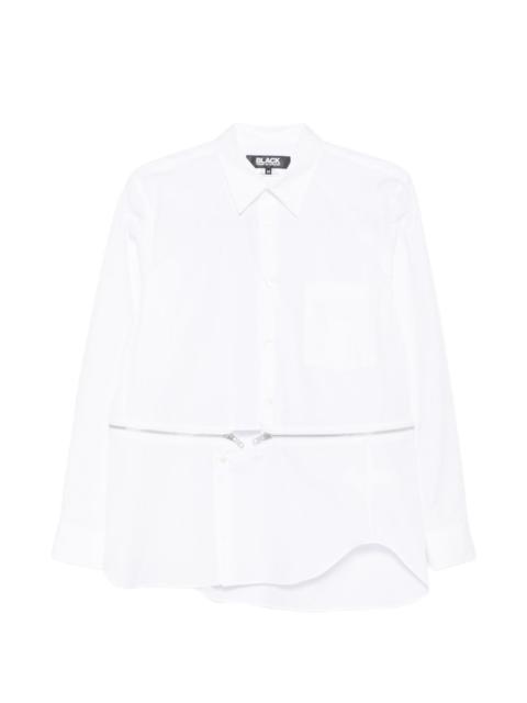 BLACK COMME des GARÇONS zip-detail asymmetric shirt