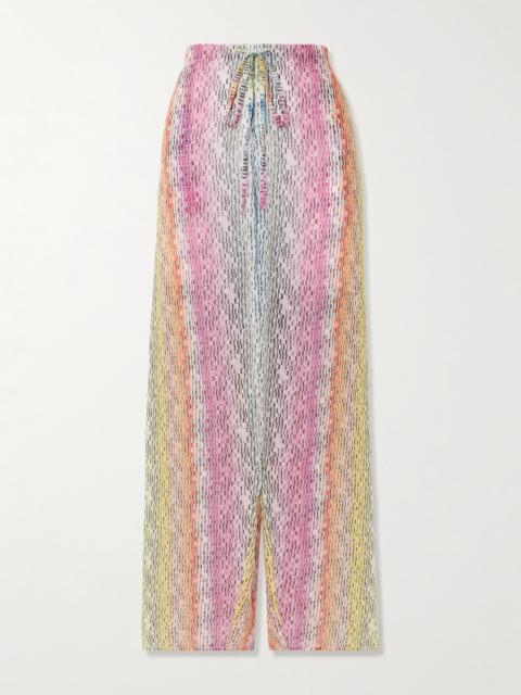 Missoni Mare Striped Cotton And Wide-blend Straight-leg Pants