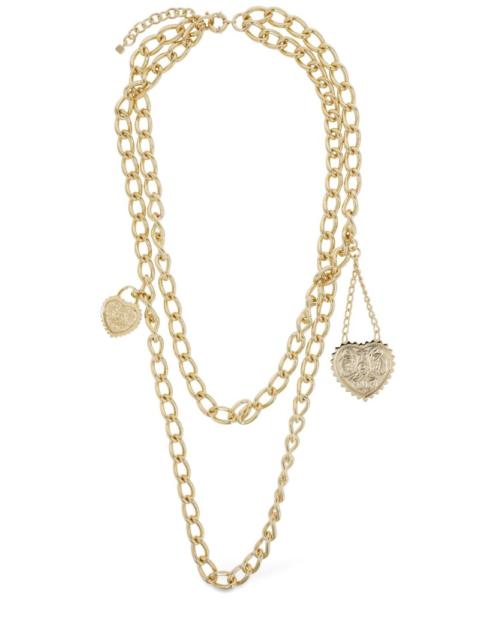 DSQUARED2 Open Your Heart double wrap necklace