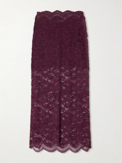 rabanne Bead-embellished Lace Midi Skirt