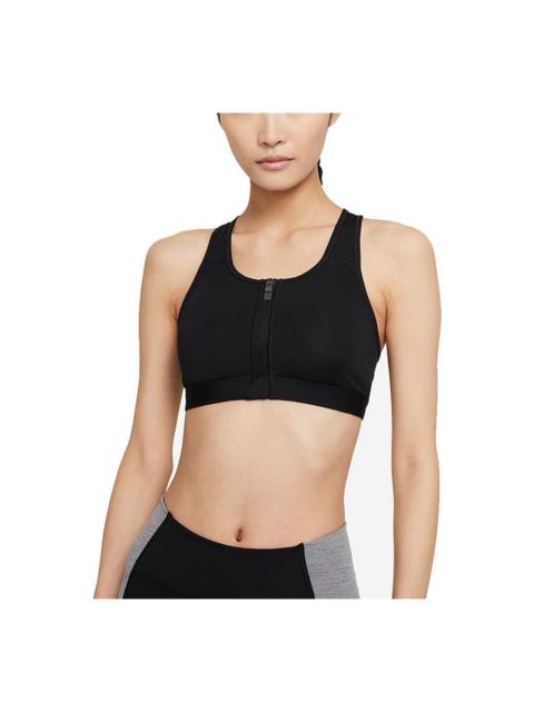 Nike (WMNS) Nike Dri-FIT Swoosh Zip-Front Sports Bra 'Black' DD1206-010