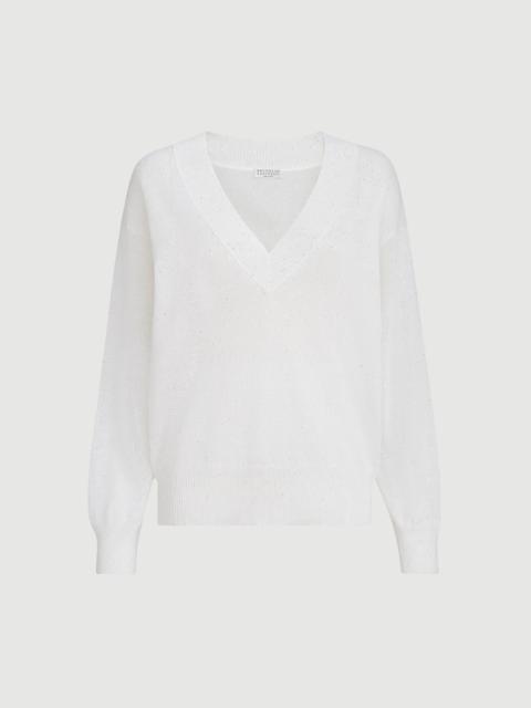 Brunello Cucinelli Linen and cotton Diamond yarn sweater