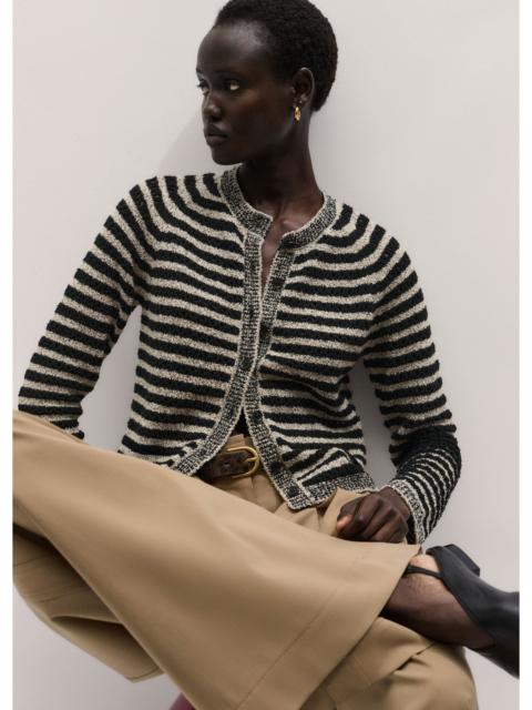 ME+EM Textured Stripe Cardigan