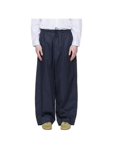 HED MAYNER Navy Drawstring Trousers
