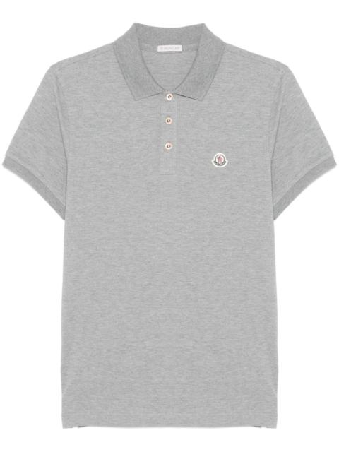 Moncler logo-patch cotton polo shirt