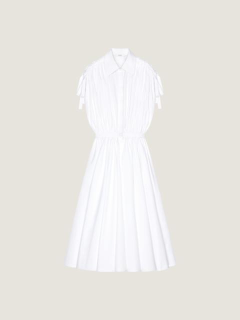 Givenchy LONG SHIRT DRESS IN POPLIN WITH RUCHED DETAILS