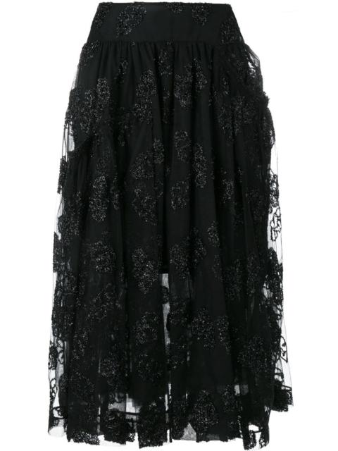 Simone Rocha jacquard tulle midi skirt