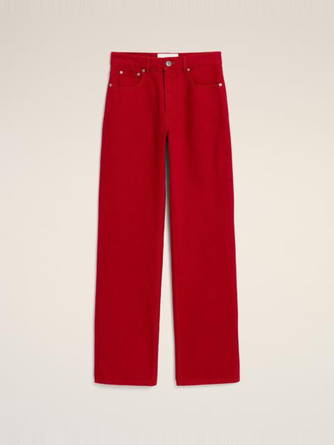 AMI Paris RED LARGE-FIT COTTON JEANS