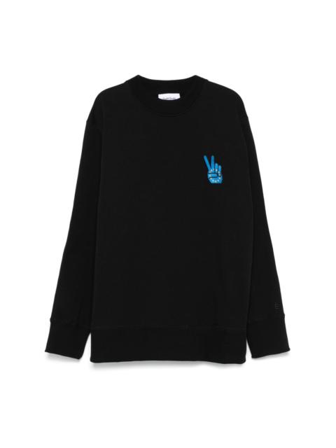 Étude peace sign-embroidered sweatshirt