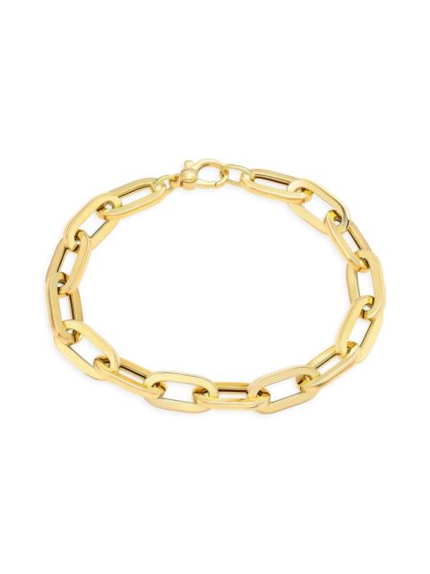 ROBERTO COIN Women's 18K Yellow Gold Flat Oval-Link Chain Bracelet/7" - Yellow Gold