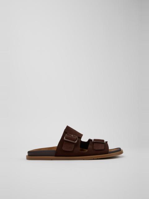 CAMPERLAB Brown Suede Leather Sandals for Men.