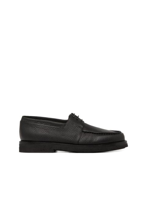 Marsèll pebble-grain leather boat shoes