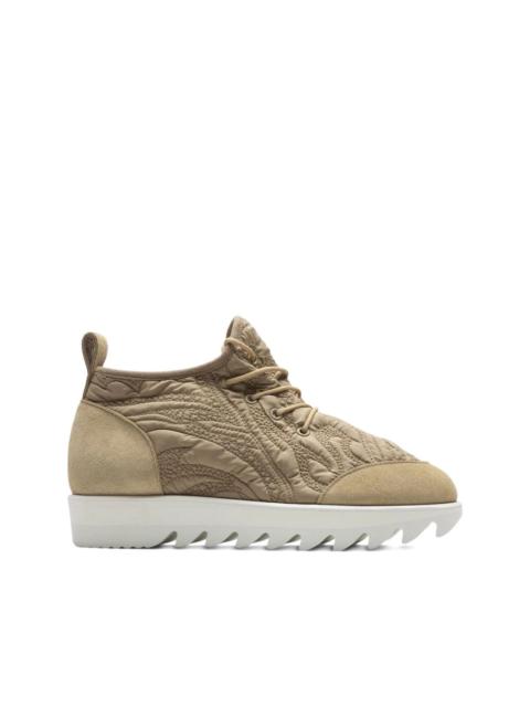 Hender Scheme Quilting Lace "Beige" sneakers