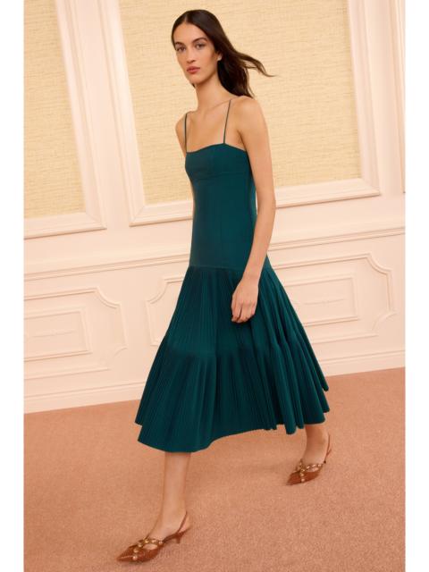 ULLA JOHNSON Matilda Pleated Wool Cami Dress