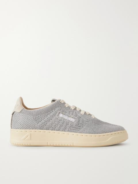 AUTRY Easyknit Suede-trimmed Metallic Knitted Sneakers
