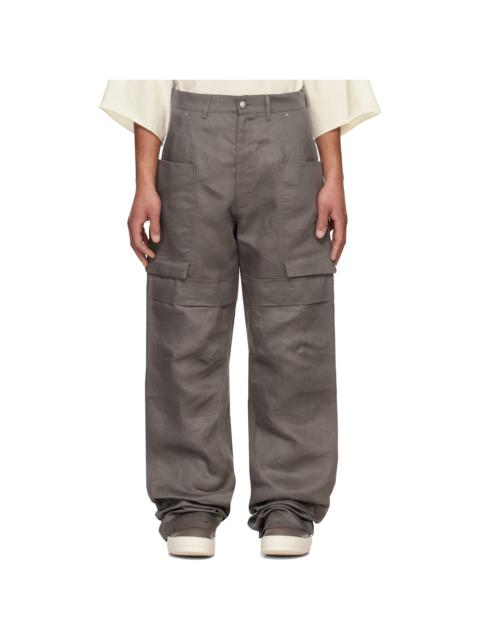Rick Owens Gray Hollywood Stefan Cargo Pants