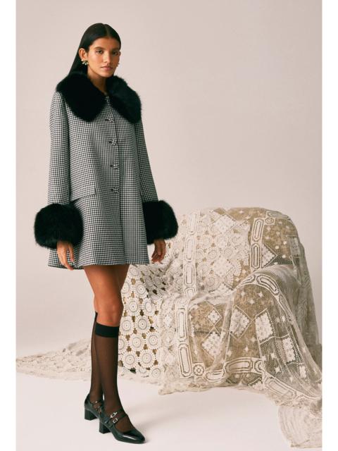 SHRIMPS Laurel Coat - Black Gingham