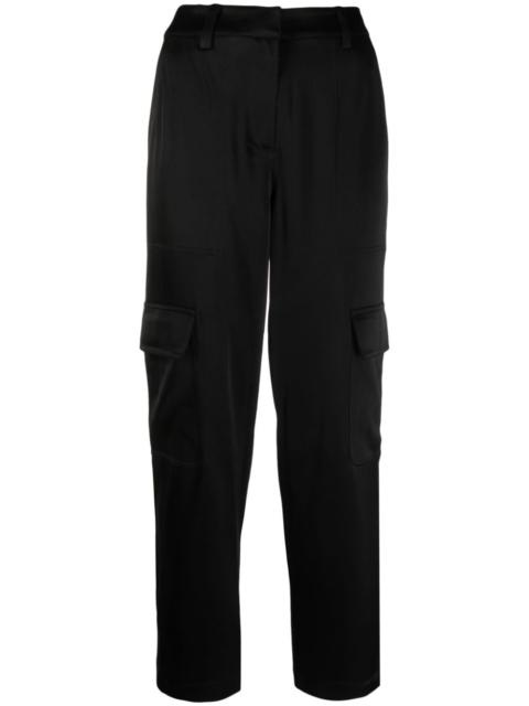 MICHAEL KORS satin-finish tapered-leg trousers