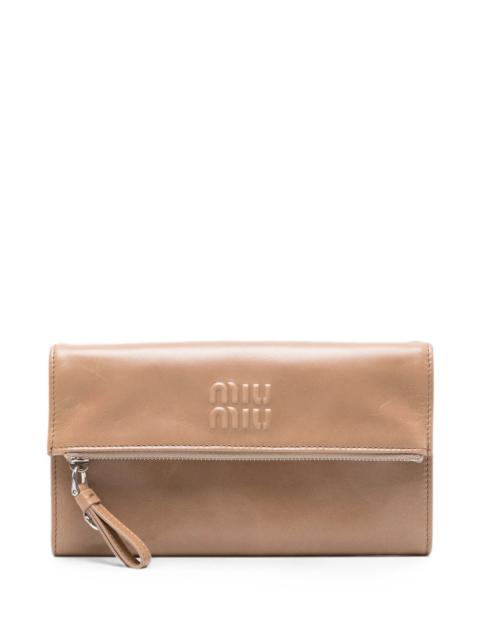 Miu Miu Miu Miu Logo-embossed Leather Cross Body Bag