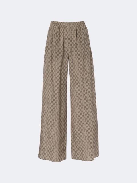 GUCCI GG silk crêpe de chine palazzo pants