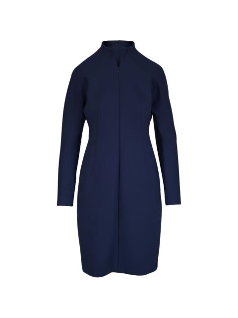 AKRIS mock-neck long-sleeve mini dress