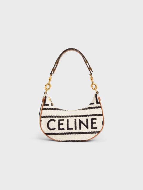 CELINE Medium Ava Strap Bag in Textile with Celine All-Over and Calfskin