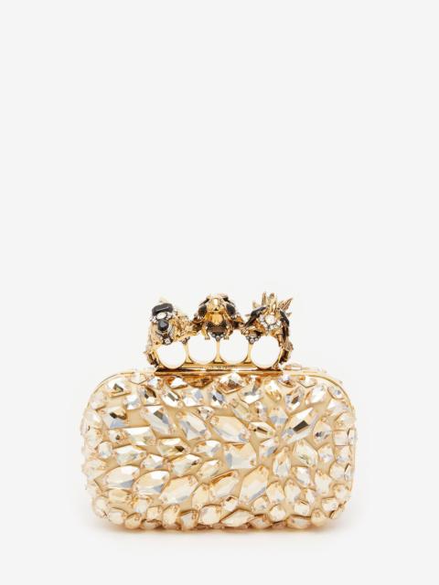 Alexander McQueen Women's Bosch Knuckle Clutch in Gold