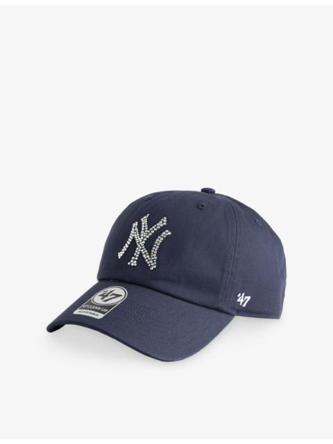 Sporty & Rich NYC Yankees Krystal Cotton Baseball Cap
