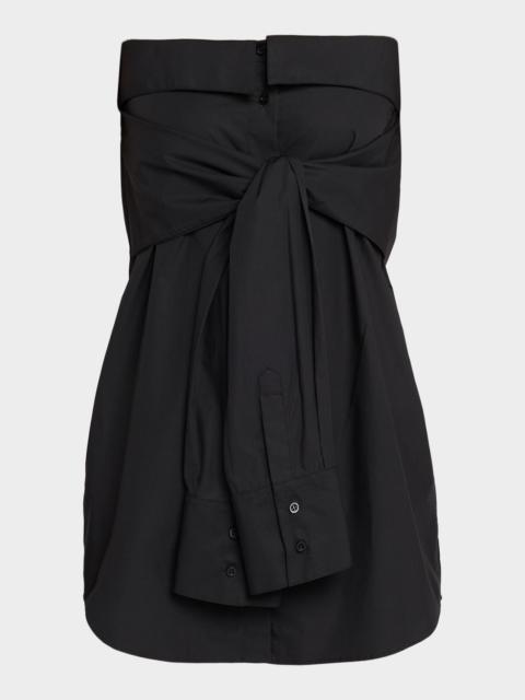 GIUSEPPE DI MORABITO Strapless Tie-Waist Shirt