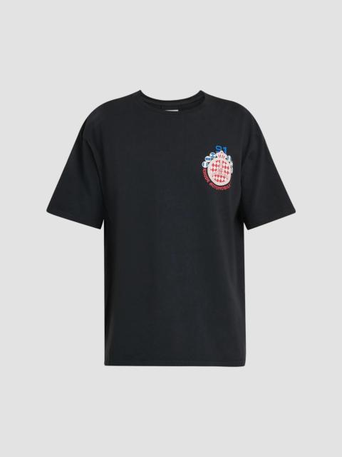 Rhude Men's Automobile Club Logo Cotton T-Shirt - Vintage Black Red