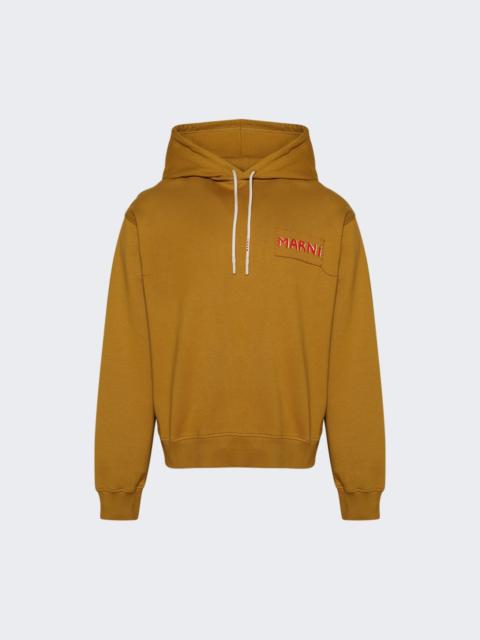 Marni Patched Logo Sweatshirt Light Curry