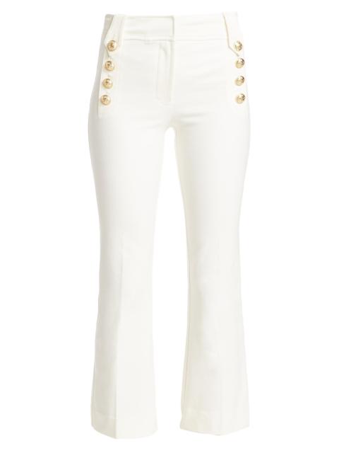 DEREK LAM 10 CROSBY Women's Robertson Crop Flare Pants - White
