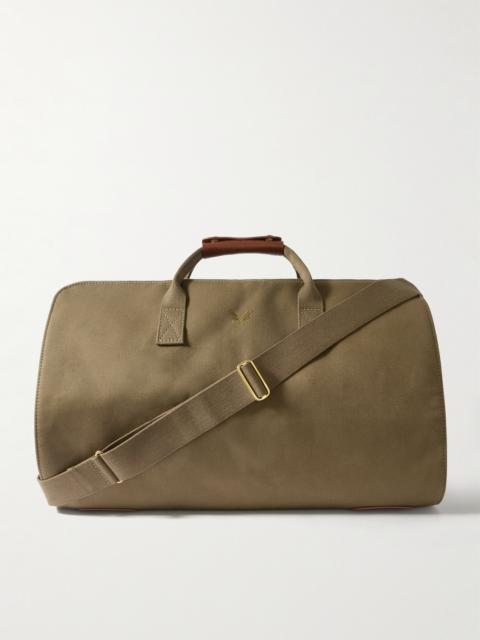 BENNETT WINCH Leather-Trimmed Cotton-Canvas Suit Carrier and Holdall