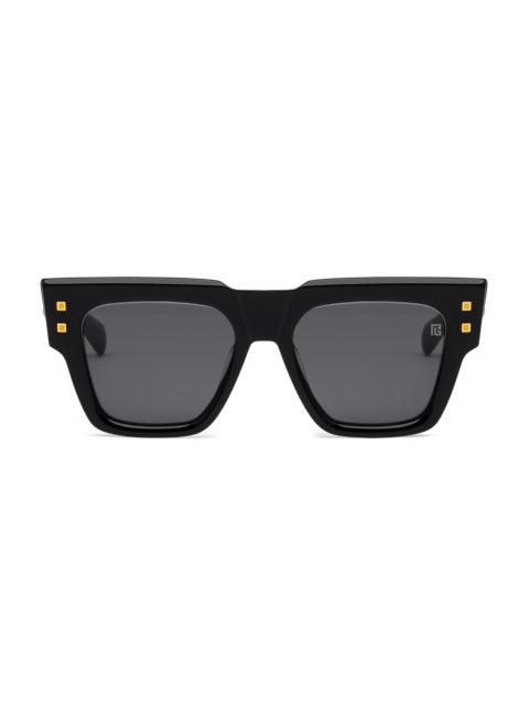 Balmain Women's B-Army 52MM Geometric Sunglasses - Black Gold Black