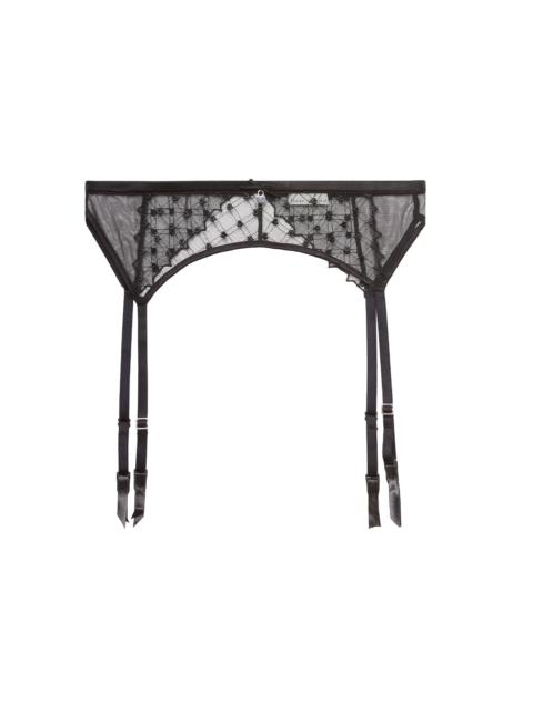 Fleur du Mal Love Lock Embroidery Garter Belt