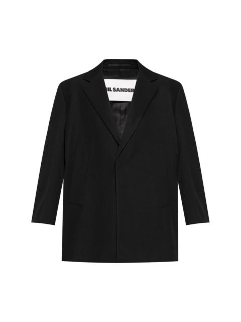 single-breasted wool blazer