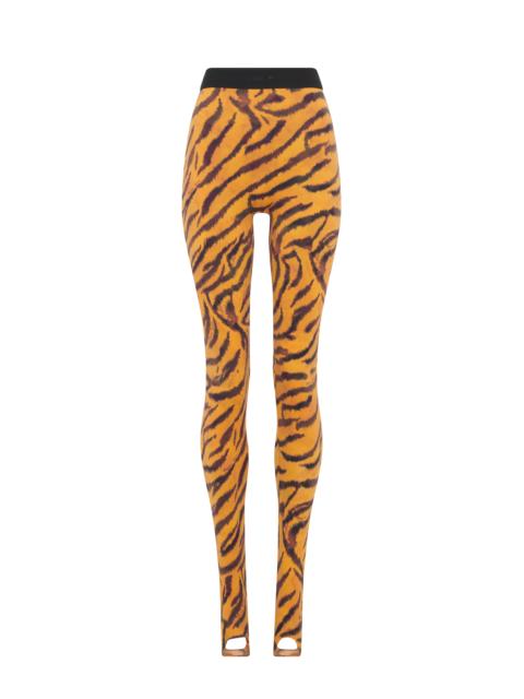 TIGER PRINTED JERSEY LEGGINGS