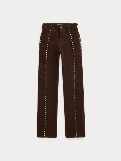 Polo Ralph Lauren Studded Corduroy Straight-Leg Pant
