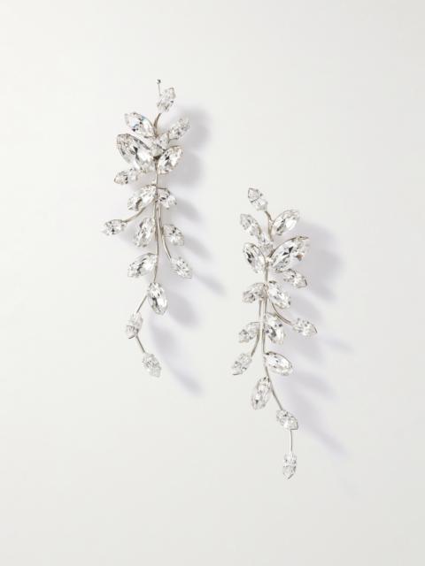 Jennifer Behr Vivica Silver-tone Crystal Earrings