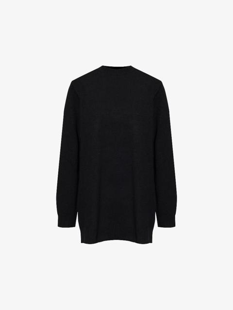 Maxime round-neck long-sleeves knitted mini dress