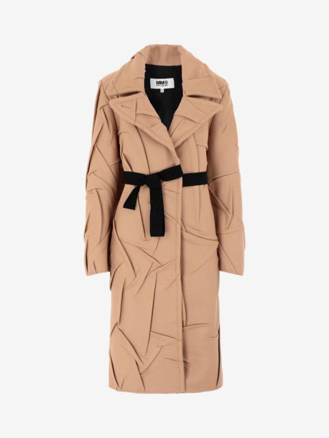 MM6 Maison Margiela Crushed wool trench coat