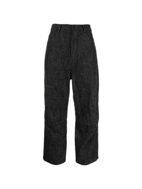 Forme D'Expression high-waisted cotton-blend trousers