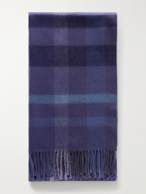 Johnstons of Elgin Tantallon Fringed Checked Cashmere Scarf