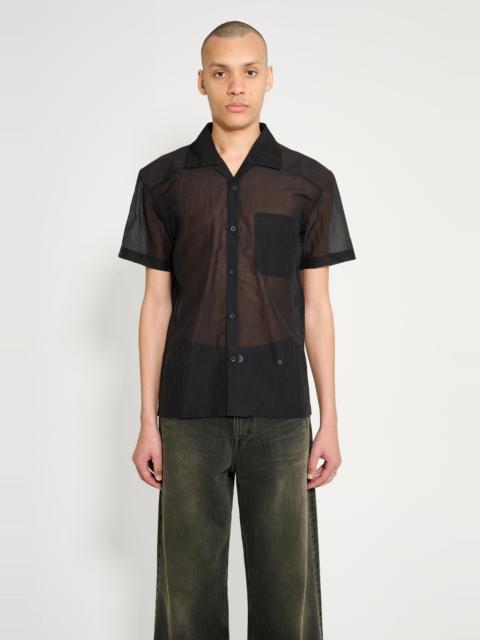 OLLY SHINDER OLLY SHINDER SHEER ARMY SHIRT WITH CORDURA YOKE BLACK