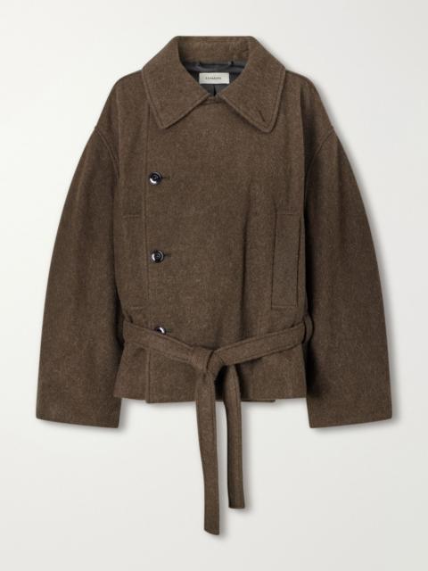 Lemaire Wool and alpaca-blend coat Brown
