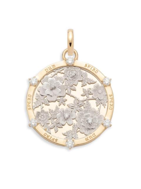 FOUNDRAE Floral Screen Resilience Large Medallion - Yellow Gold