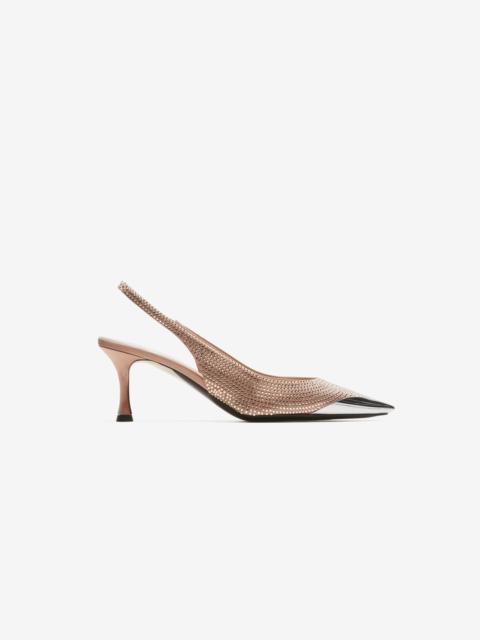 N°21 CRYSTAL-EMBELLISHED SLINGBACK PUMPS