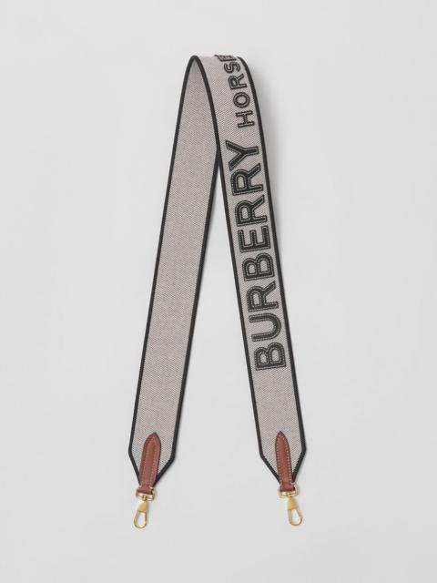 Burberry Cotton Canvas and Leather Pocket Bag Strap
