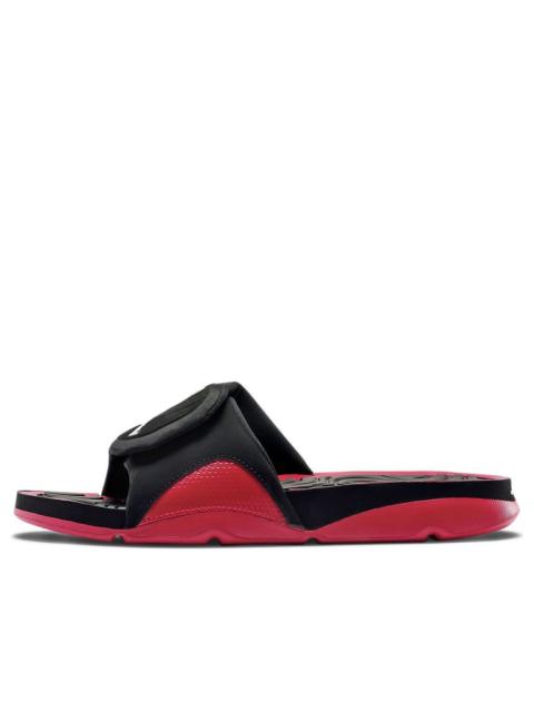 Jordan Air Jordan Hydro 4 Black Red Velcro Sports Slippers 705163-001