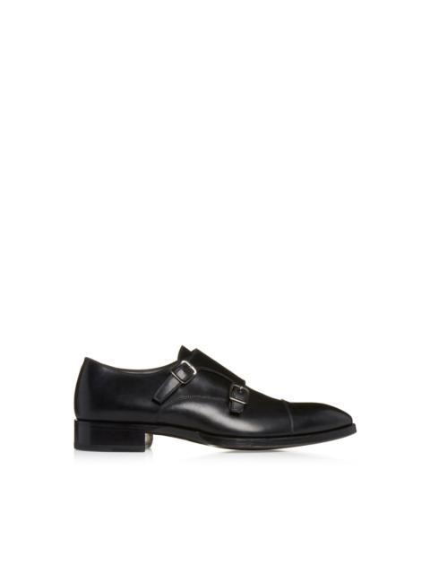 TOM FORD BURNISHED LEATHER ELKAN MONK STRAP